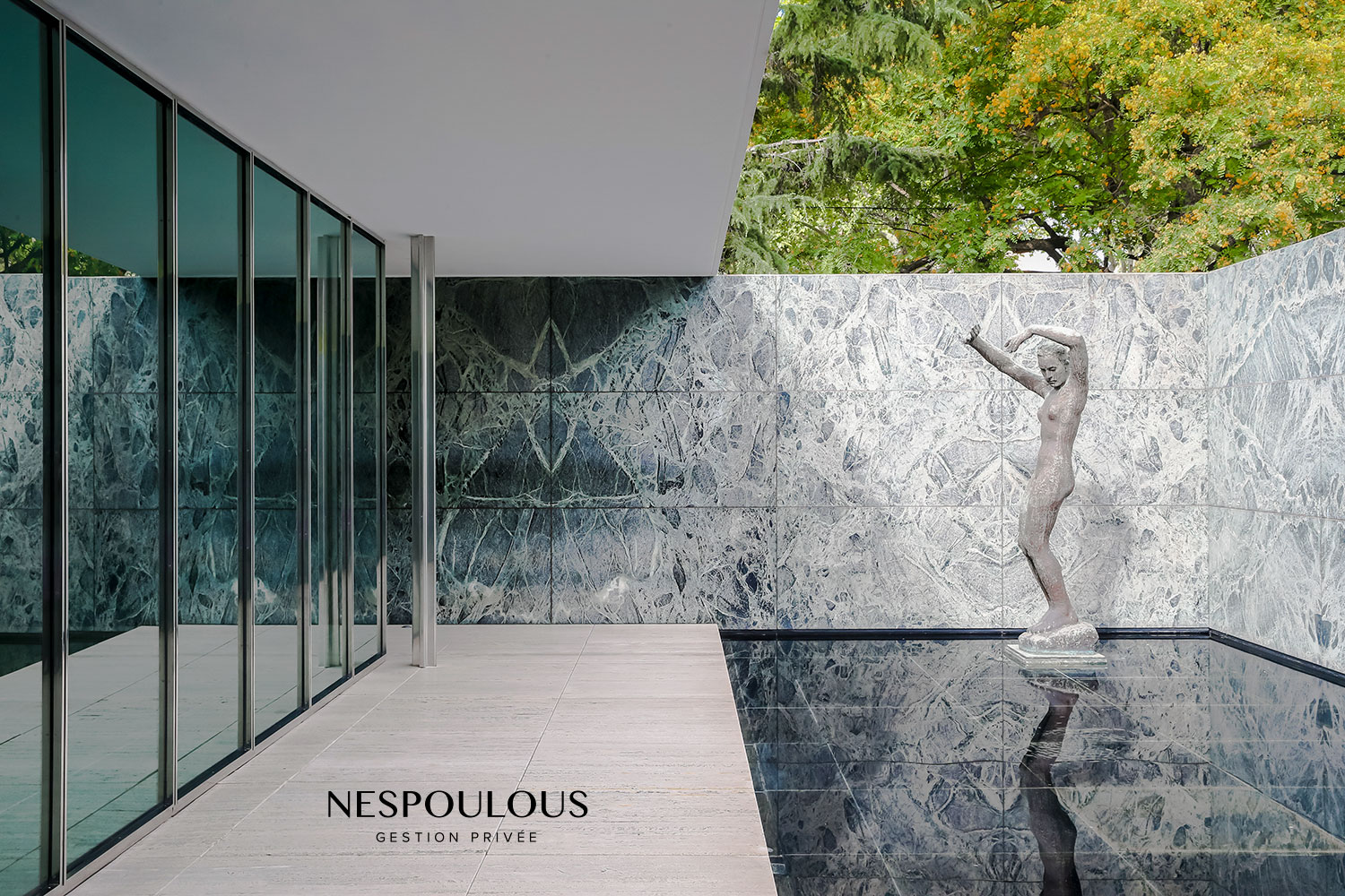 Pavillon par Mies van der Rohe